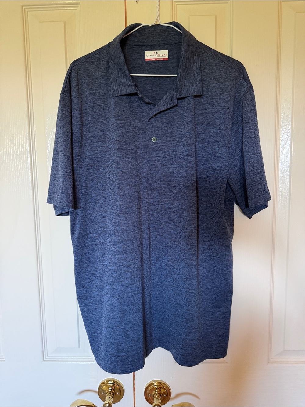 Grand Slam Men's Heathered Navy Polo